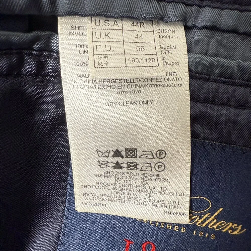 Brooks Brothers 1818 Madison 100% Wool Sport Coat Brown Plaid Blazer Men’s 44R